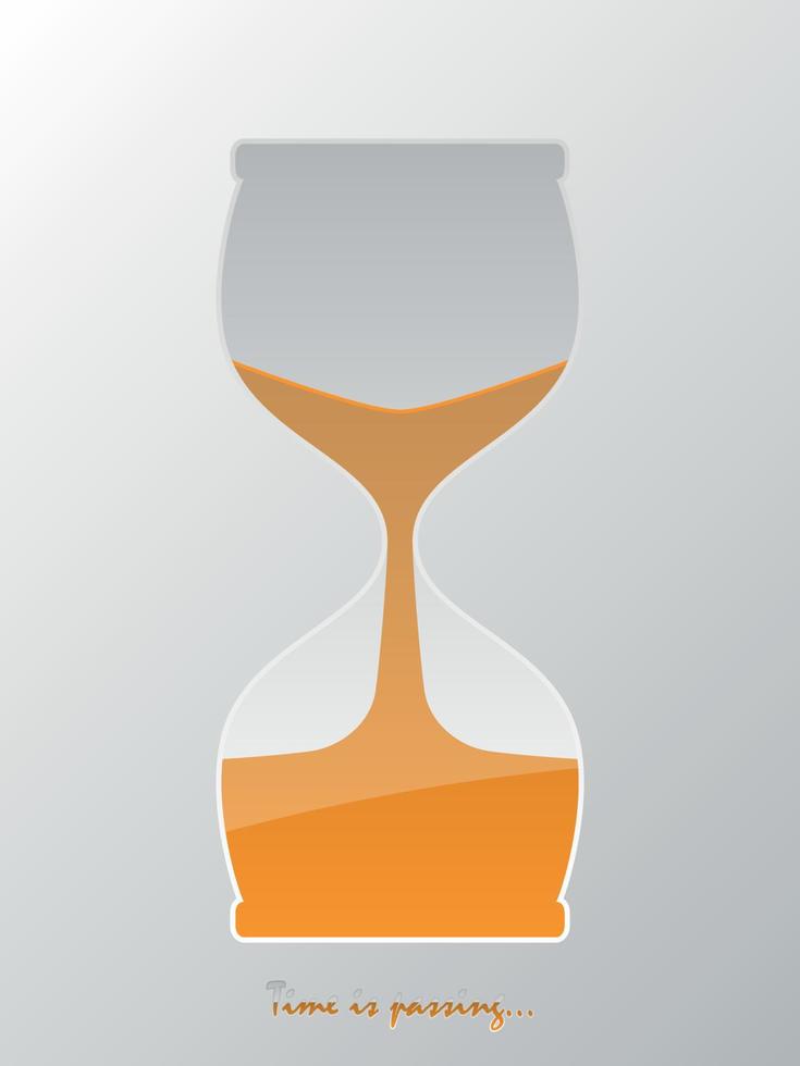 Vector Illustration Of An Hourglass