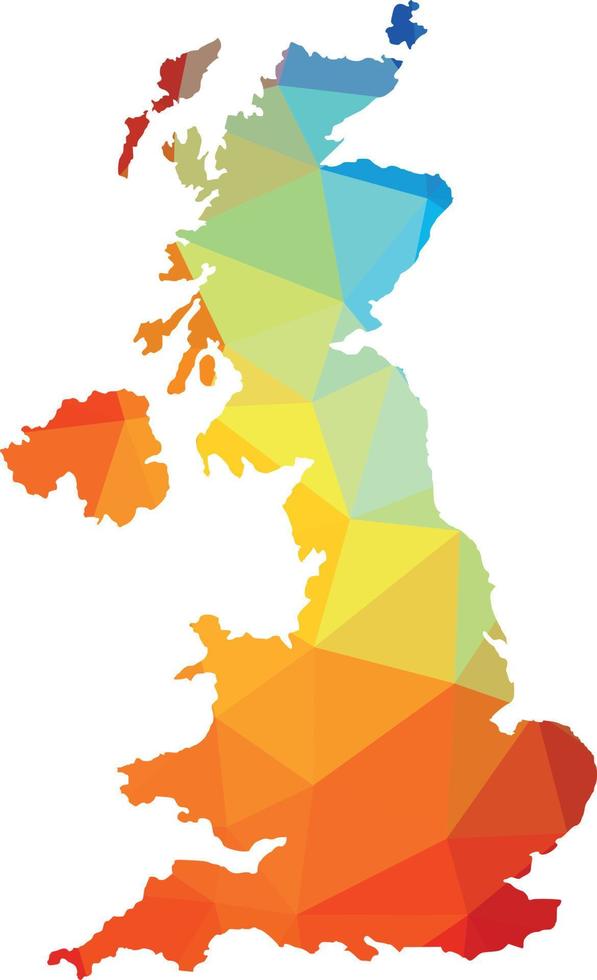 Outline Map Of Great Britain vector