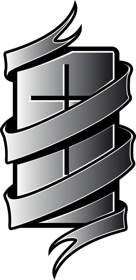 Vector Image Of The Bible Wrapped With A Ribbon