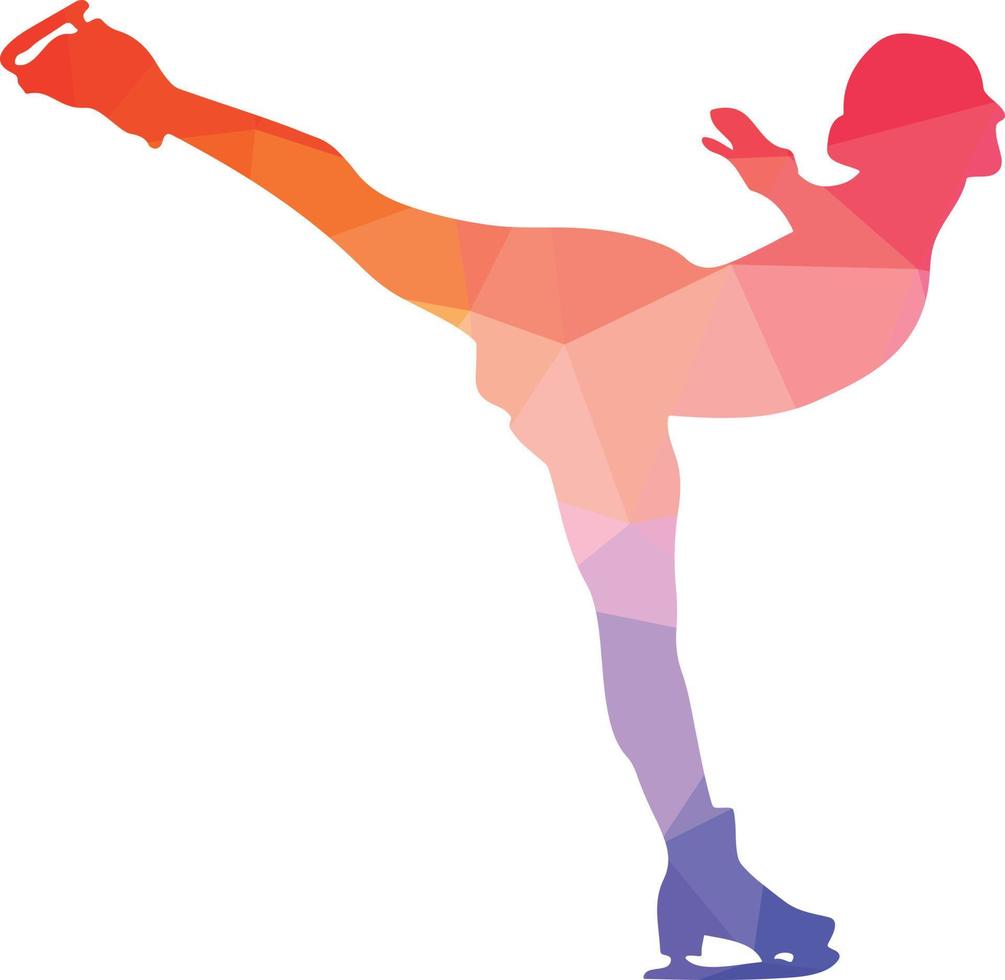 Vector Image Of Ice Skater Silhouette