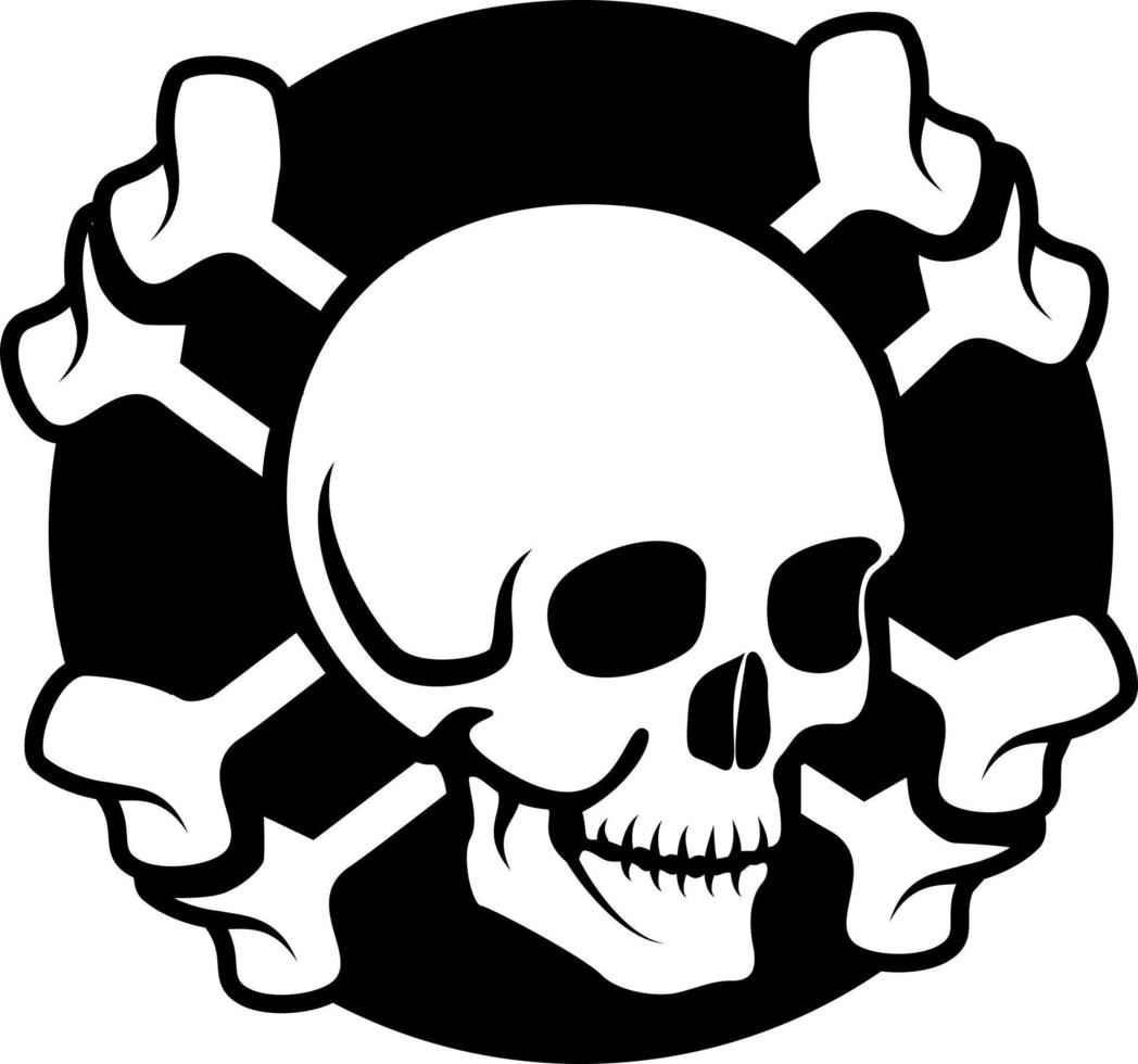 Vector Image Of Human Skull And Crossed Bones