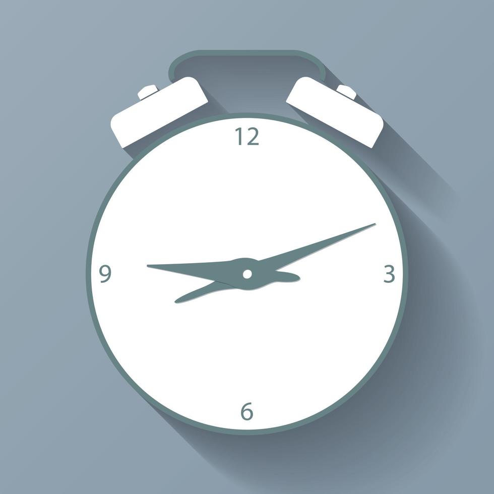 Simple Icon Of A Clock With Alarm Bells vector