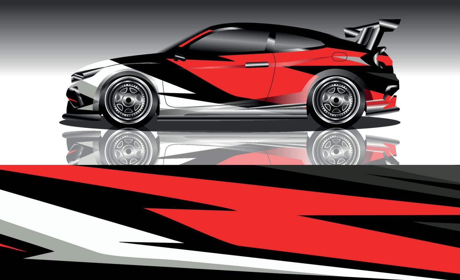 carrera coche envolver etiqueta diseños vector