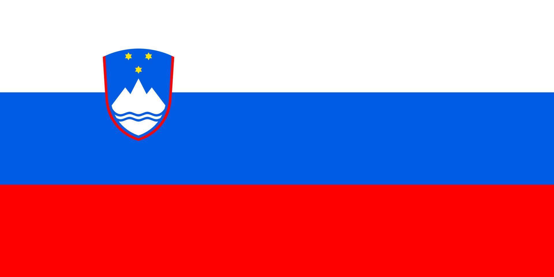 Ilustración simple de la bandera de Eslovenia para el día de la independencia o las elecciones vector
