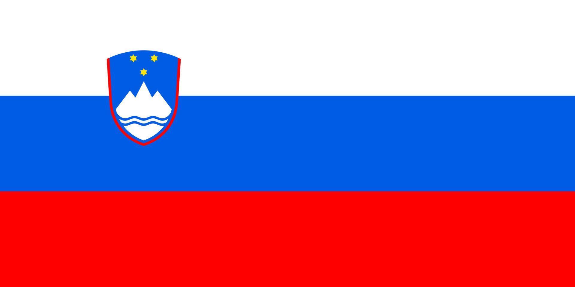 Slovenia flag simple illustration for independence day or election vector