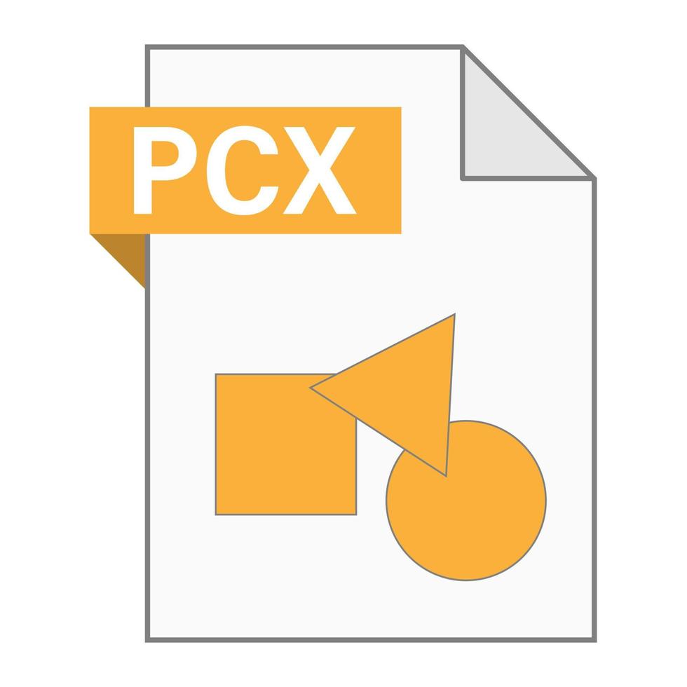 Modern flat design of PCX file icon for web vector
