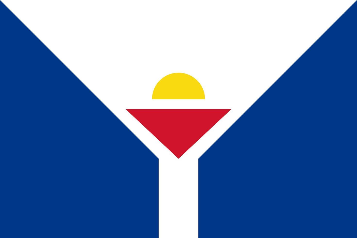 Saint Martin flag simple illustration for independence day or election vector
