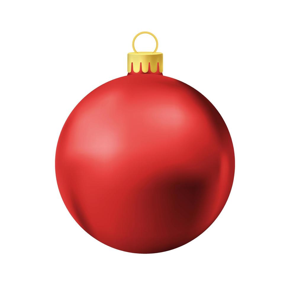 Red Christmas tree ball vector