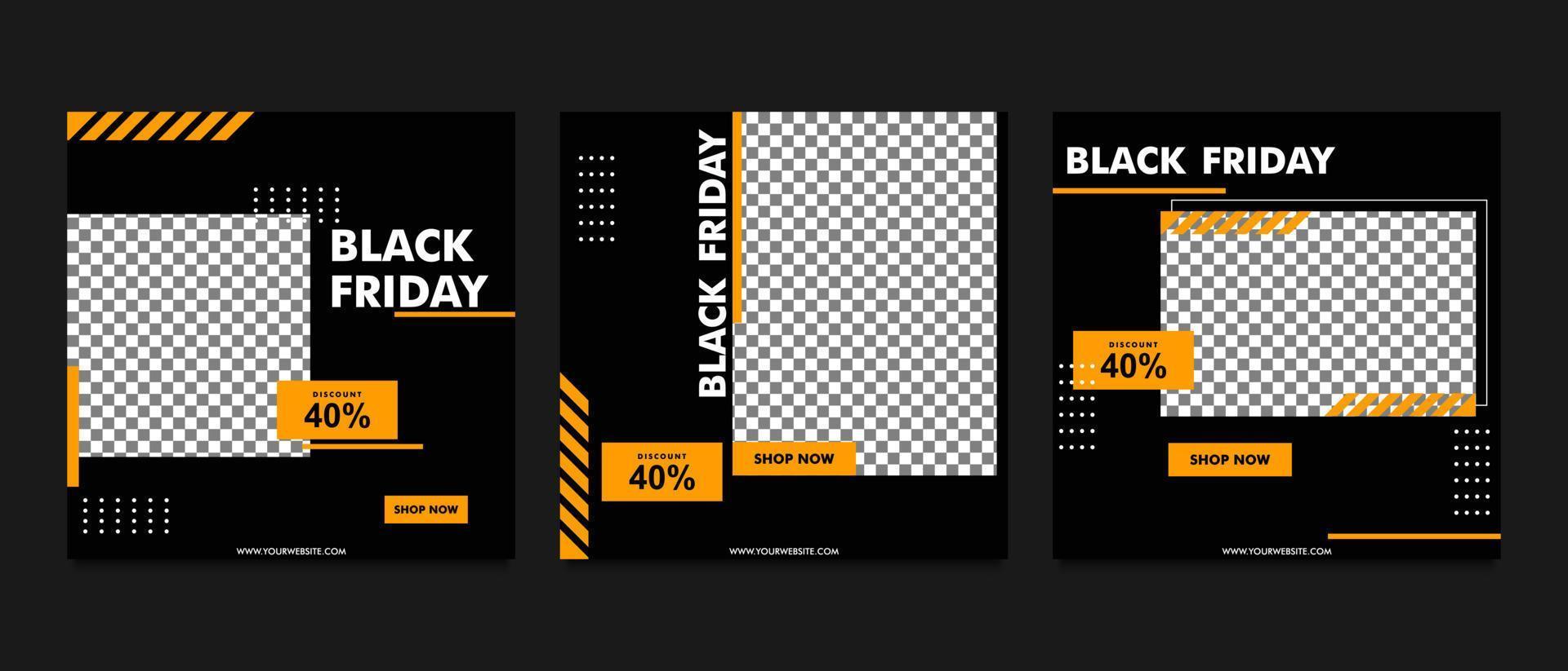 Social Media Post Set Template vector