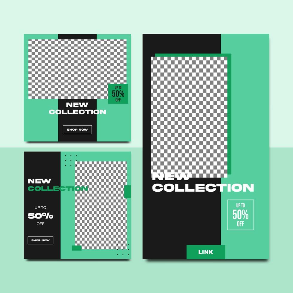 Feed and Story Post Template vector