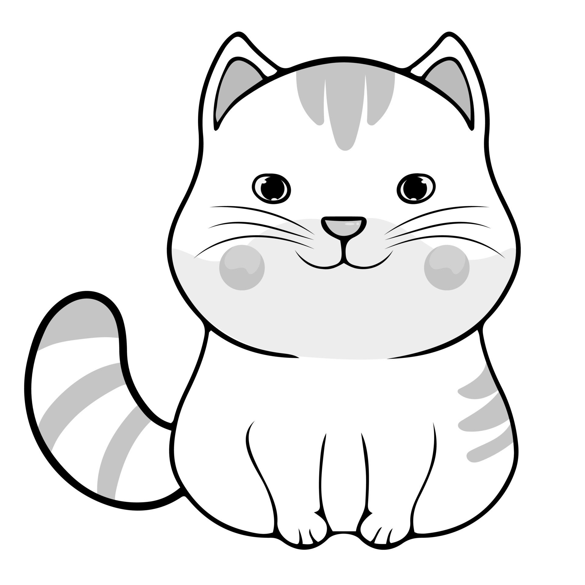 Purrfectly Entertaining Kawaii Cat Coloring Pages for Kids to Enjoy