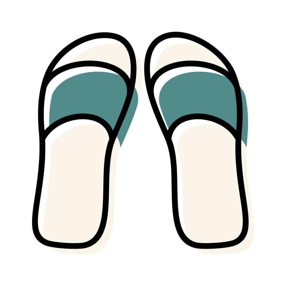 sandals slippers spa and salon icon vector illustration