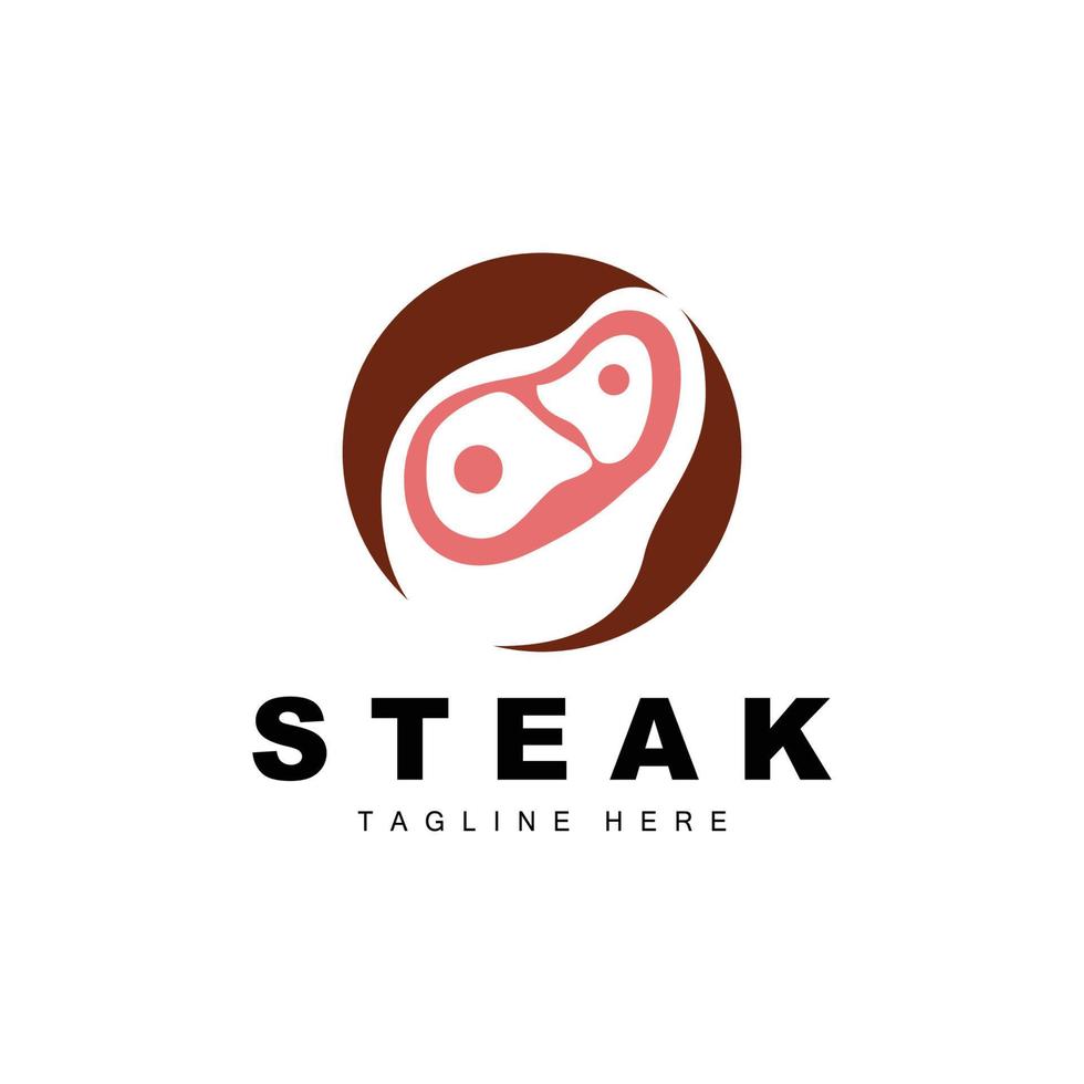 Beef Logo, Meat Steak Vector, Grill Cuisine Design, Steak Restaurant Brand Template Icon vector