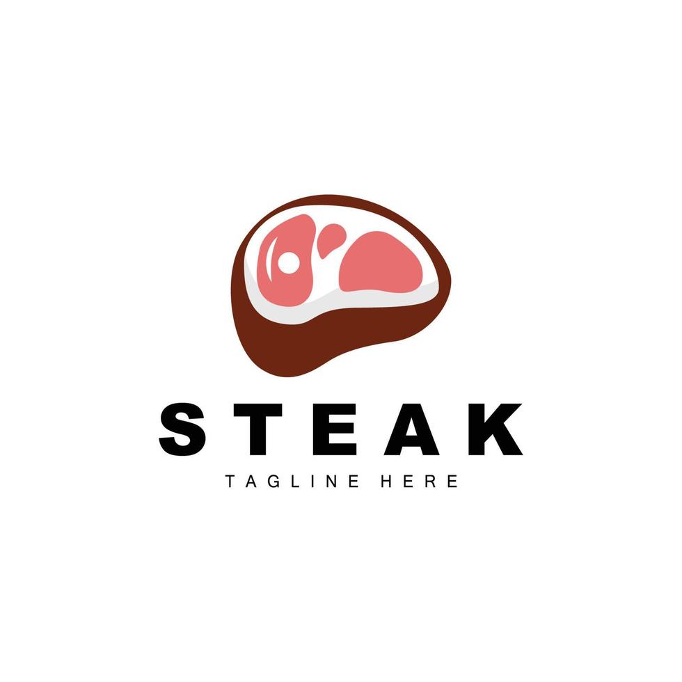 Beef Logo, Meat Steak Vector, Grill Cuisine Design, Steak Restaurant Brand Template Icon vector