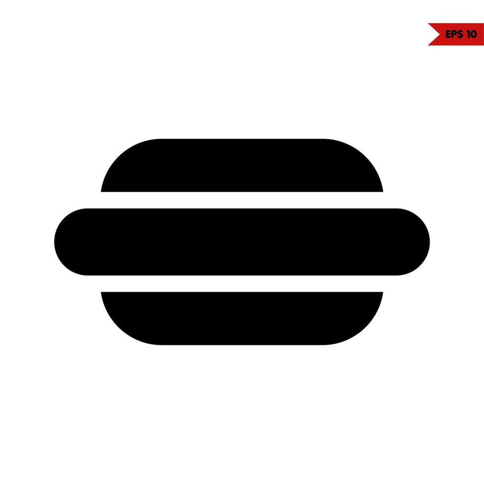 burger junkfood glyph icon vector