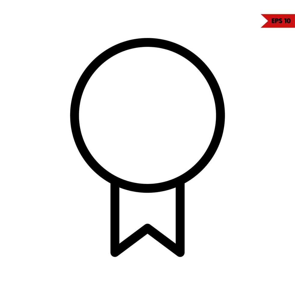 badge ribbon line icon vector