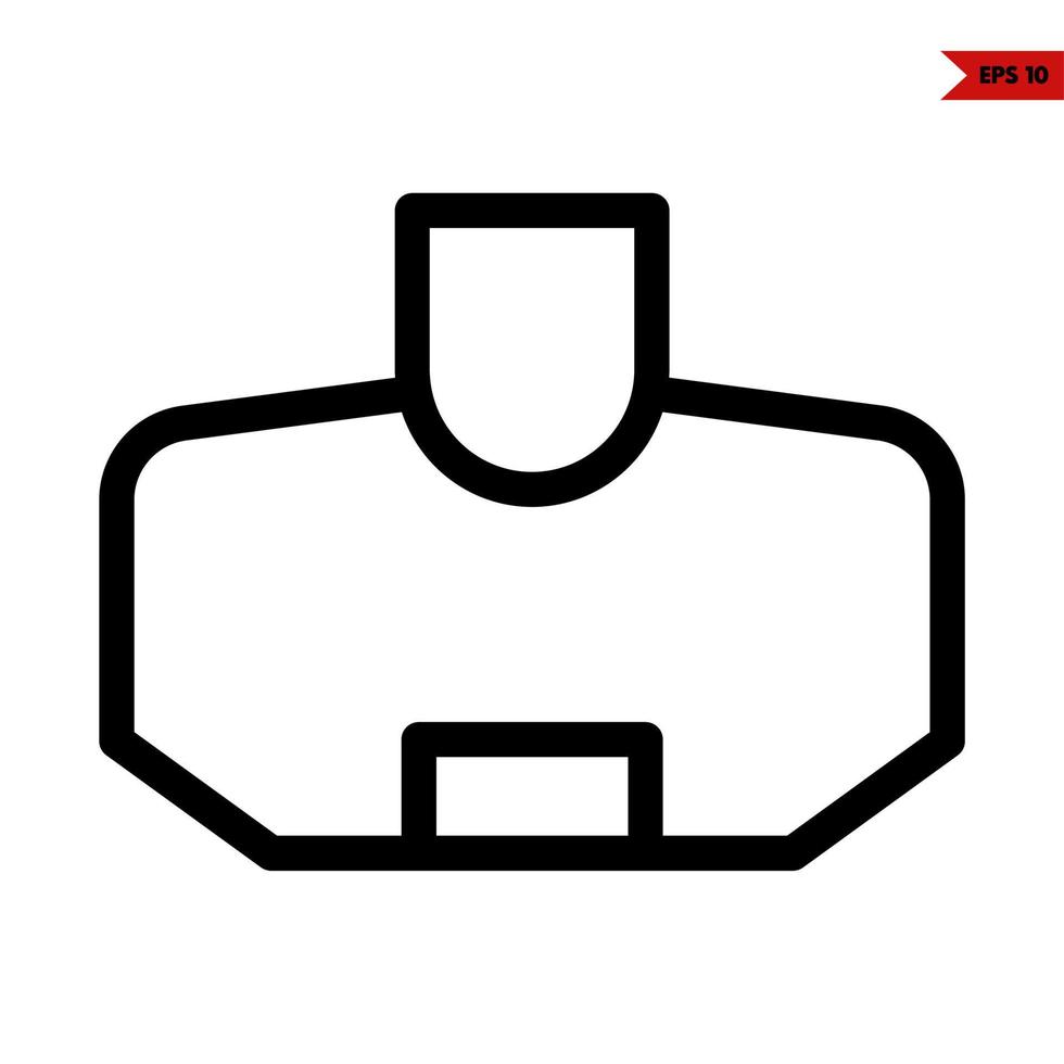 body line icon vector