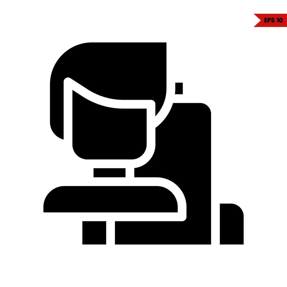 battery with person glyph icon vector