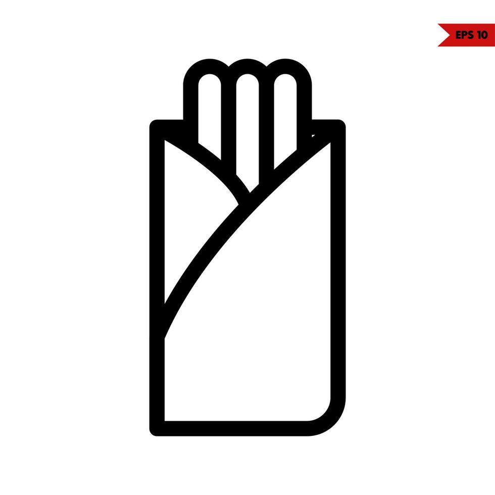 french fries line icon vector