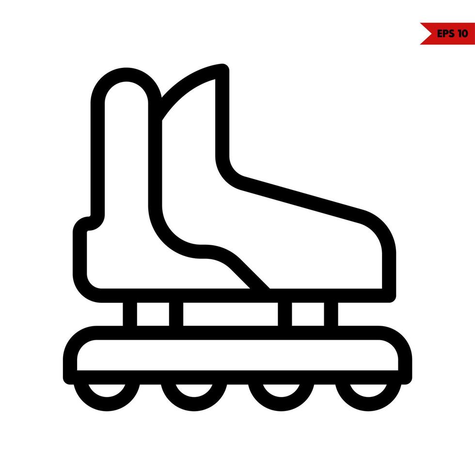 skates line icon vector