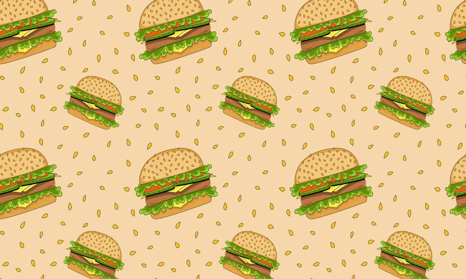 modelo hamburguesa plano vector ilustración