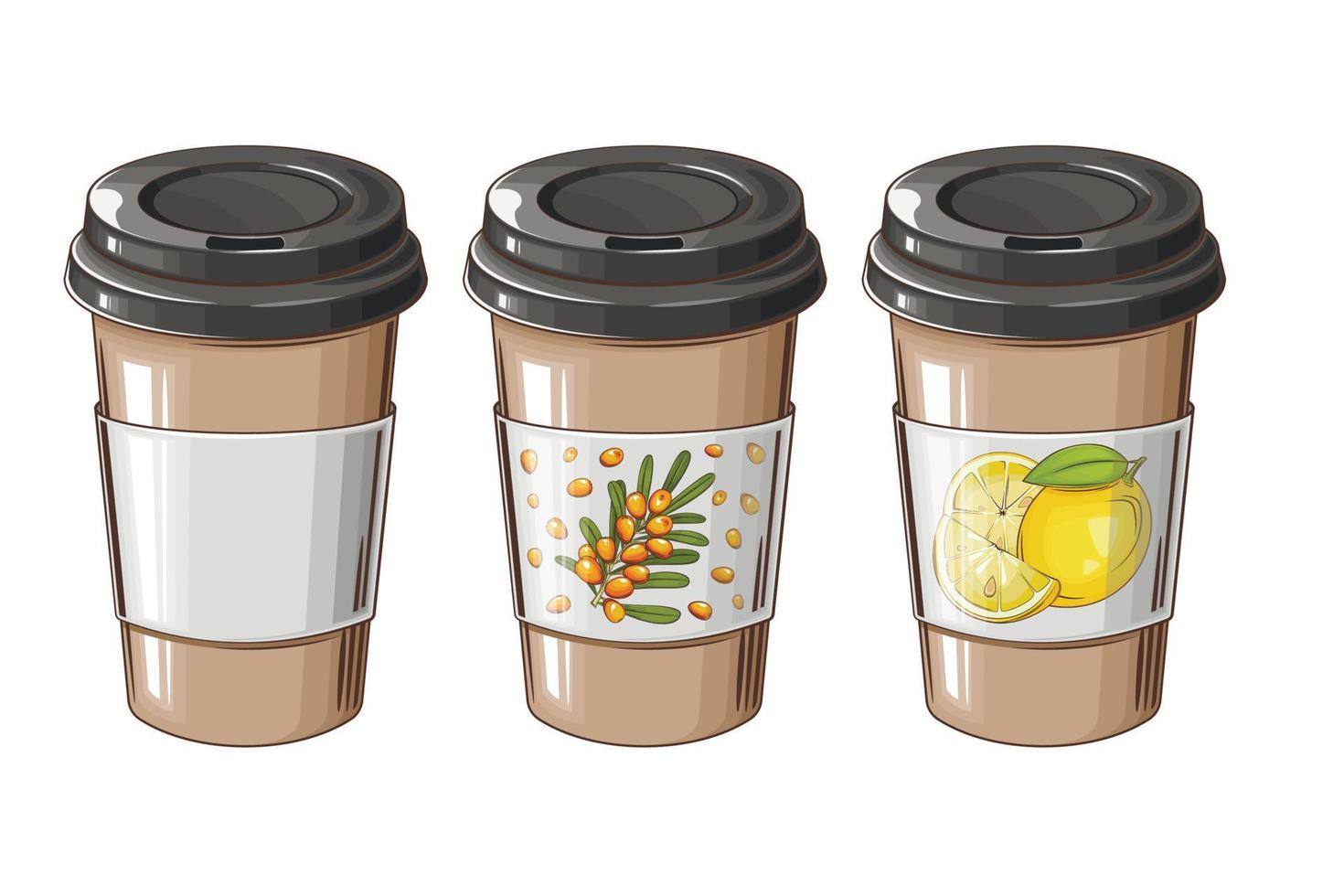 Cup of coffee to go vector