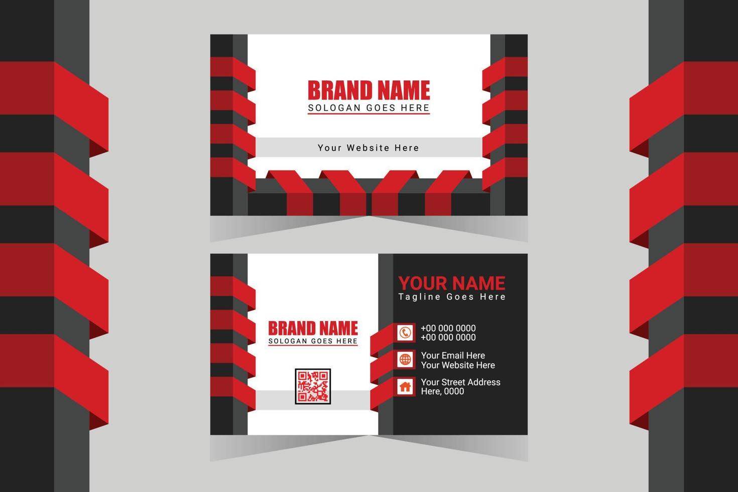 3D Creative Business Card Design Template for company corporate style vector