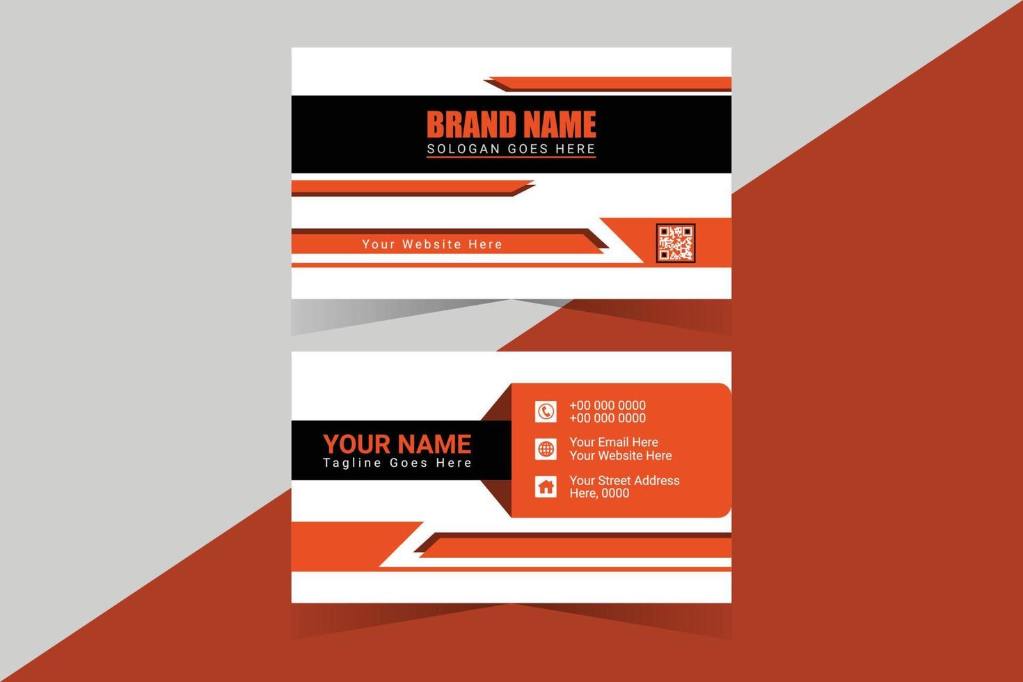 Business card design set template for company corporate style vector