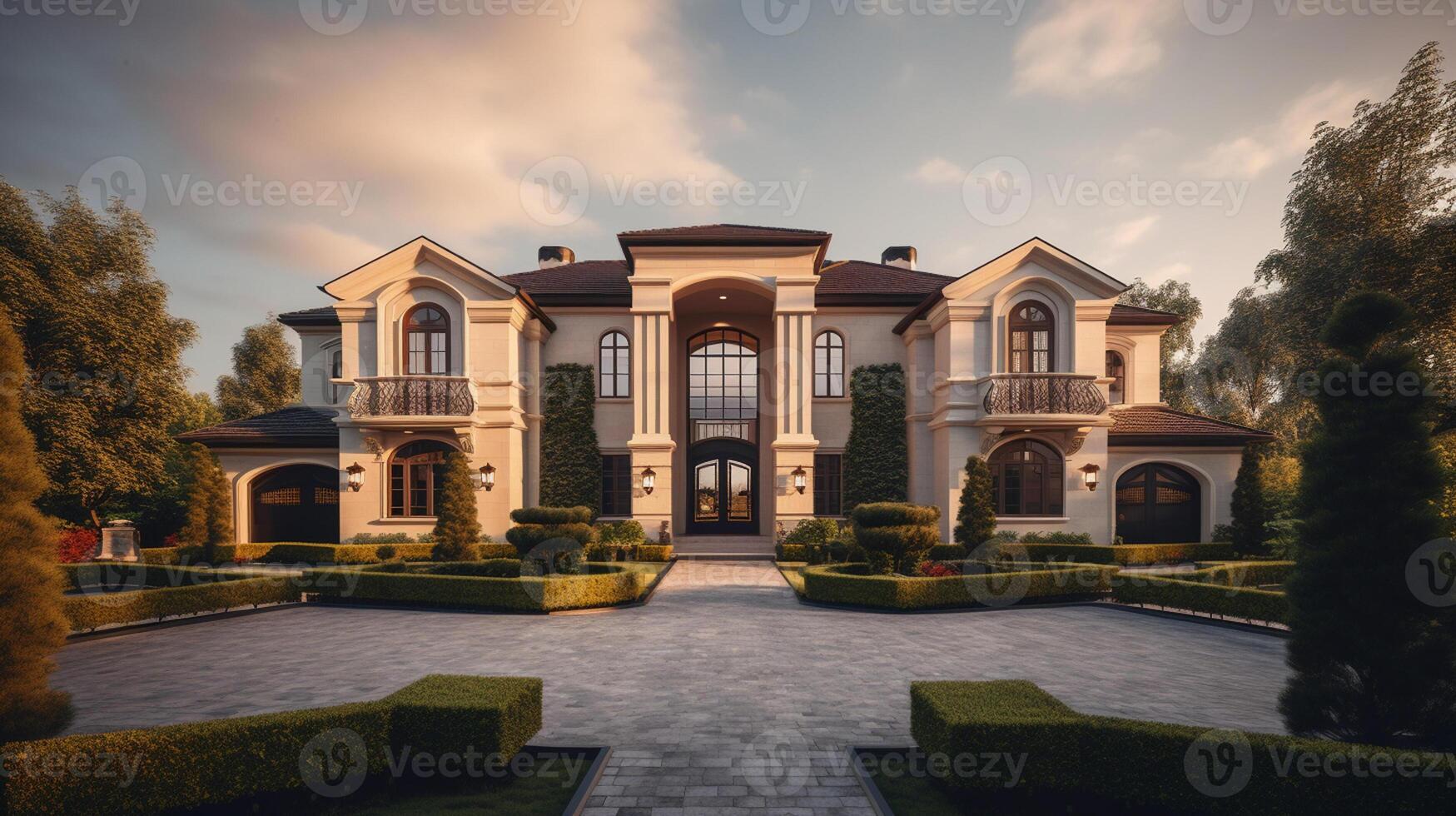 modern luxury real estate house for sale and rent , luxury property residence concept, photo