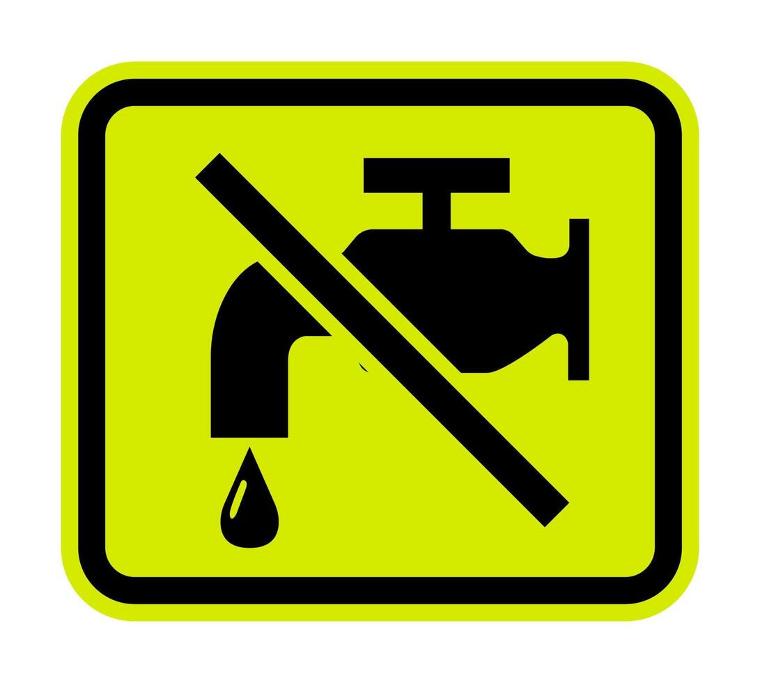 No water tap sign on white Background vector