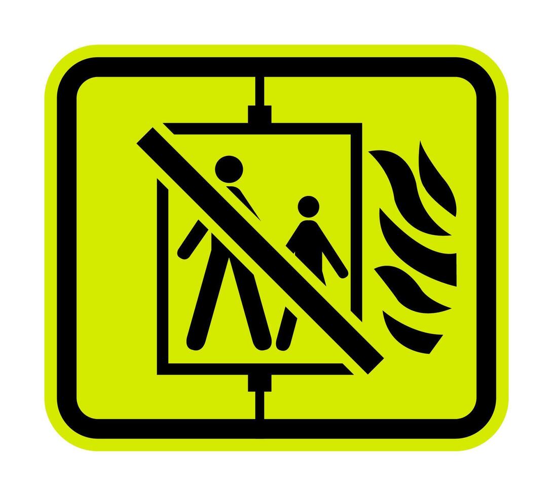 Fire Do not use the elevator. vector