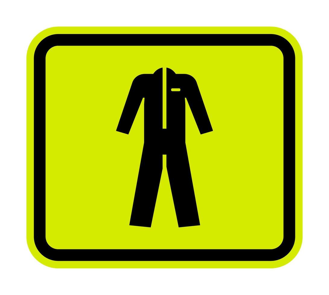 Caution Wear protective clothing sign on white background vector