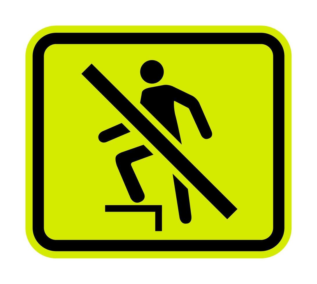 No Stepping Symbol On White Background vector