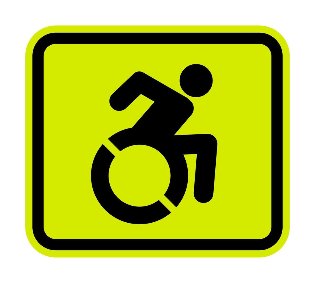 Accessible Parking Sign On White Background vector