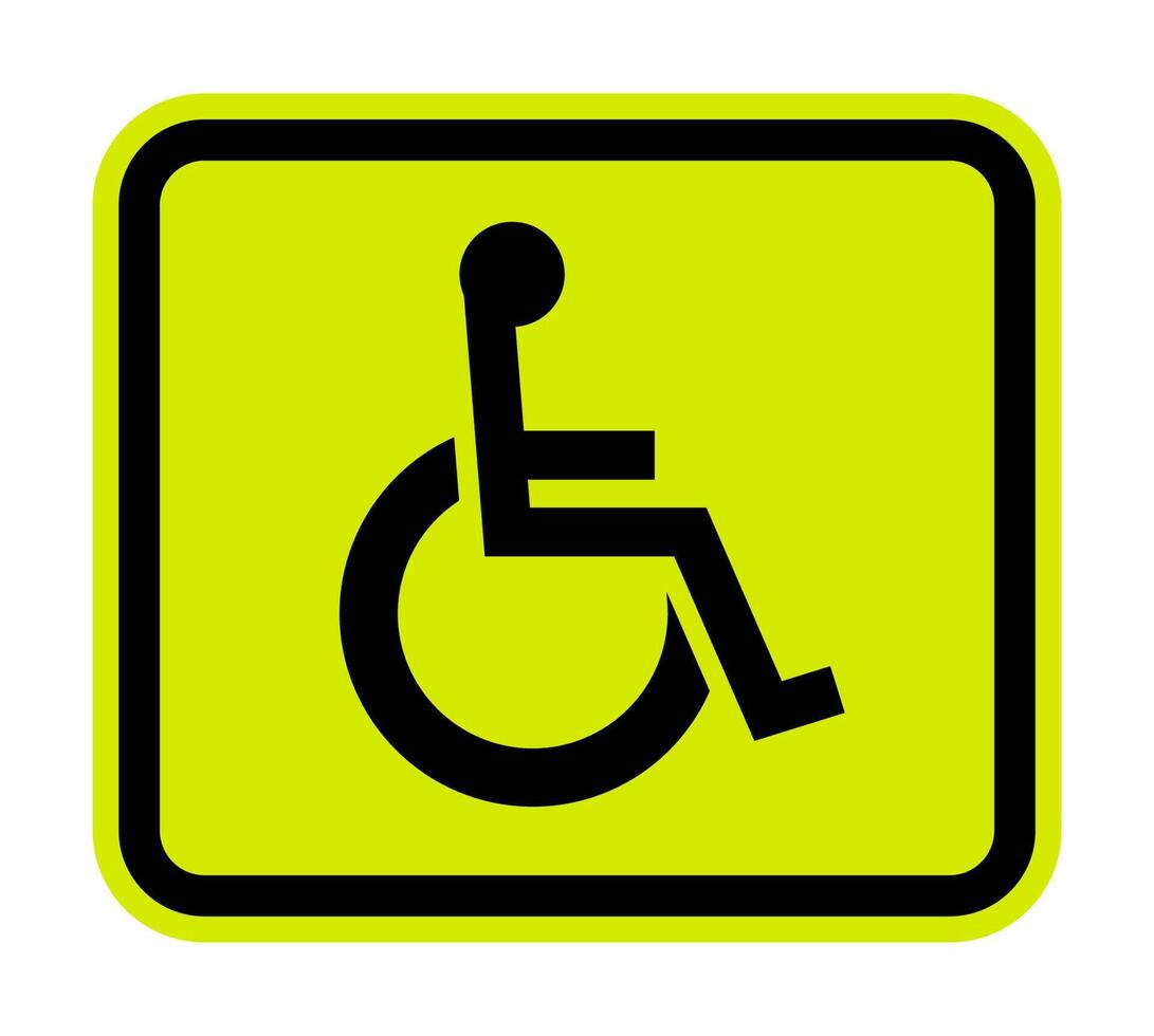 señal de estacionamiento accesible sobre fondo blanco vector