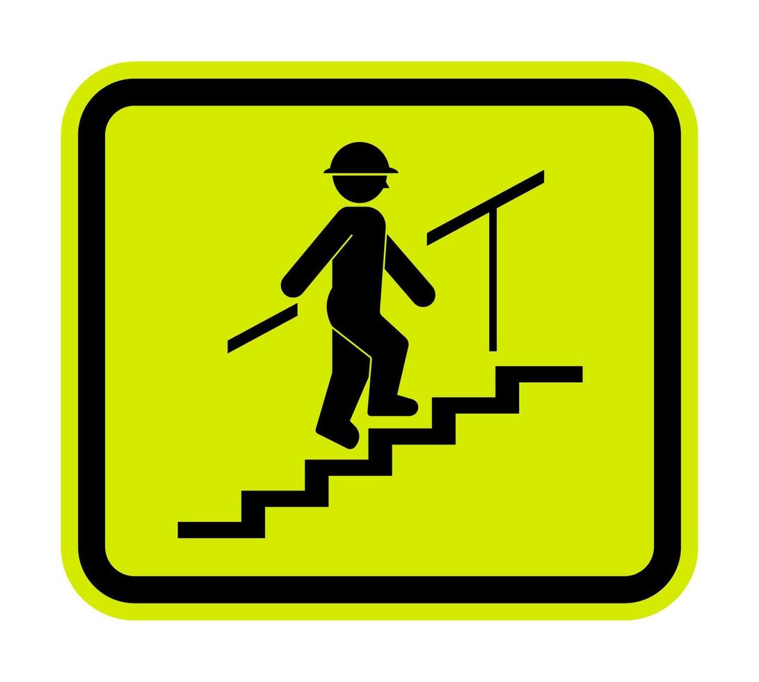 Stairway Sign On White Background vector