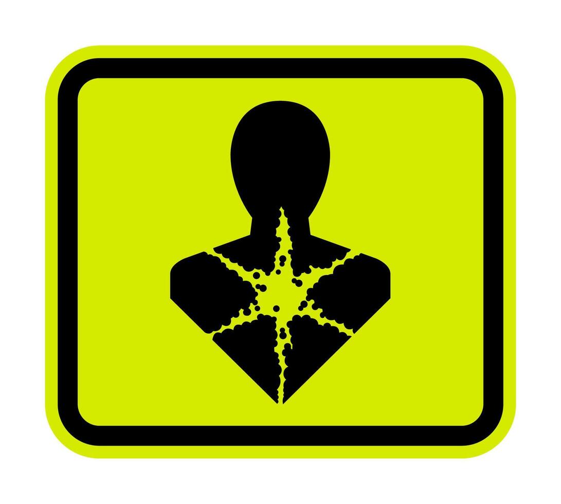 Health Hazard Symbol Label,Longer Term Health Hazard,GHS Hazard Pictogram vector