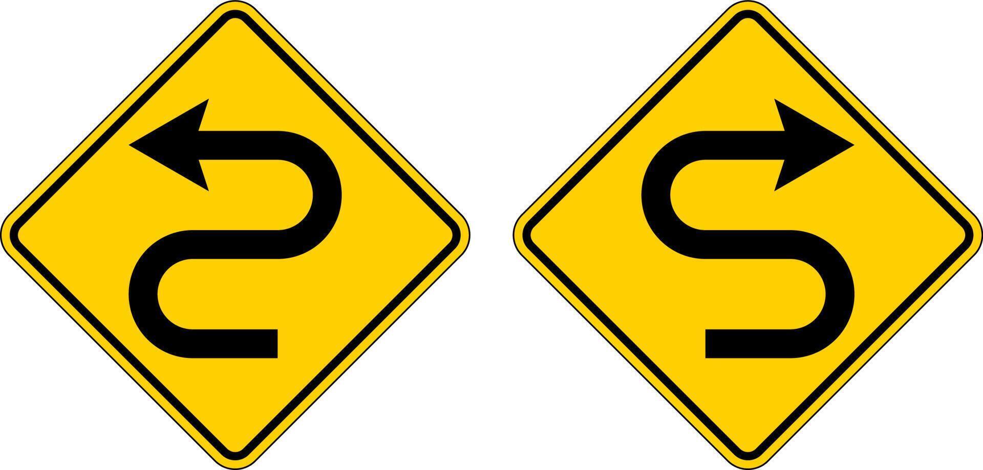 Double Curve Sign reverse-curve-right-sign-8019504-vector-art-at-vecteezy
