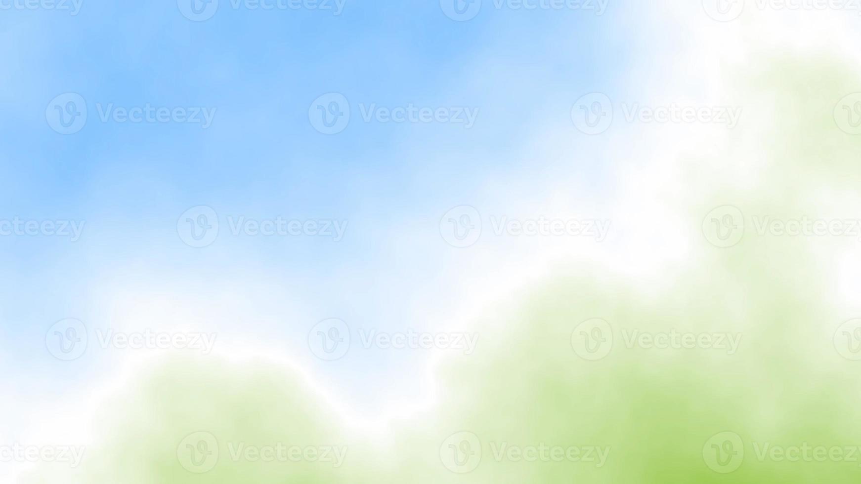 spring green background. grass and blue sky. Background of blue sky with cloud. Divorces and drops. photo