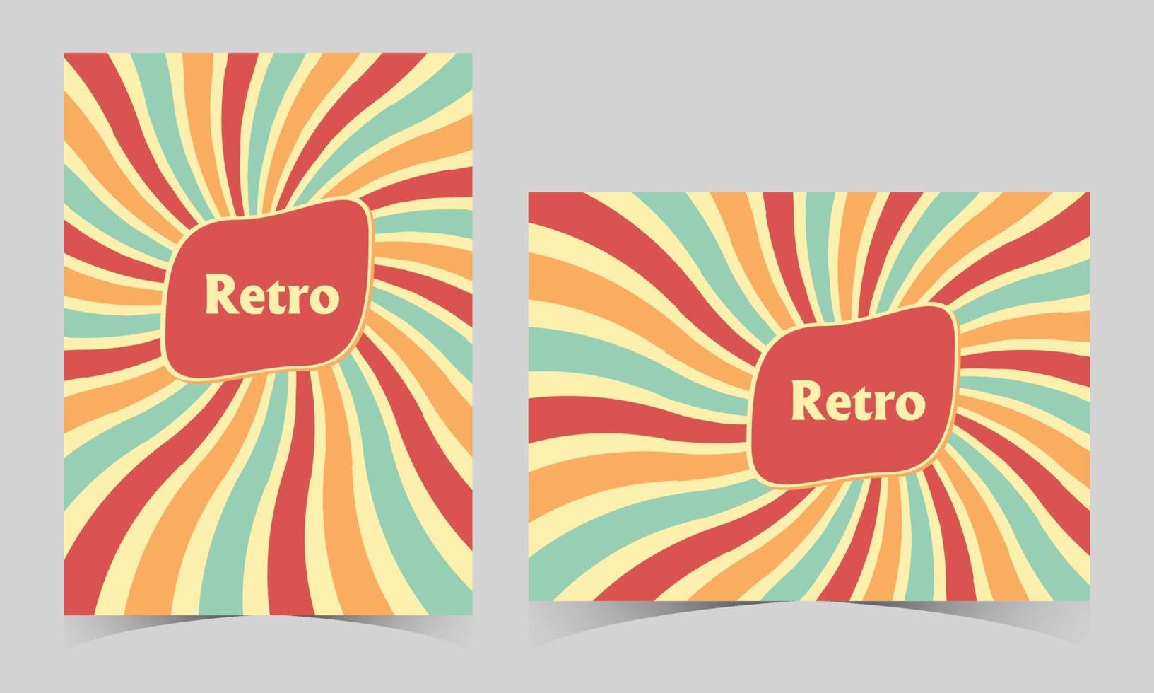 maravilloso hippie 70s antecedentes. retro 60s a cuadros antecedentes con arco iris colores. Clásico estilo Años 80 fondo de pantalla con rayas. Clásico a rayas antecedentes, carteles, y bandera muestras vector