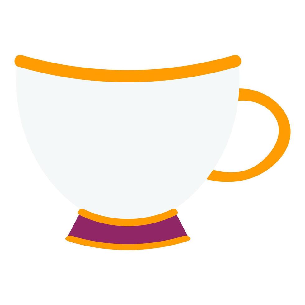 Beautiful colored cup. Vector illustration