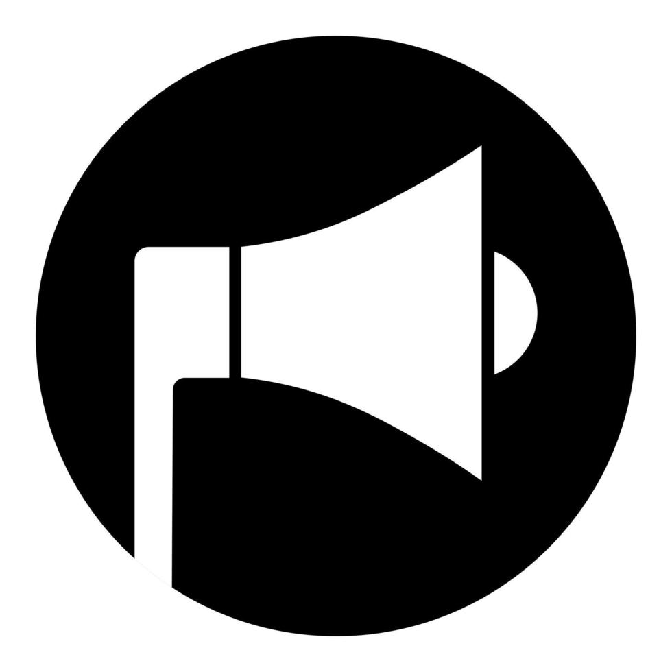 Speaker monoline vector logo icon air raid alert