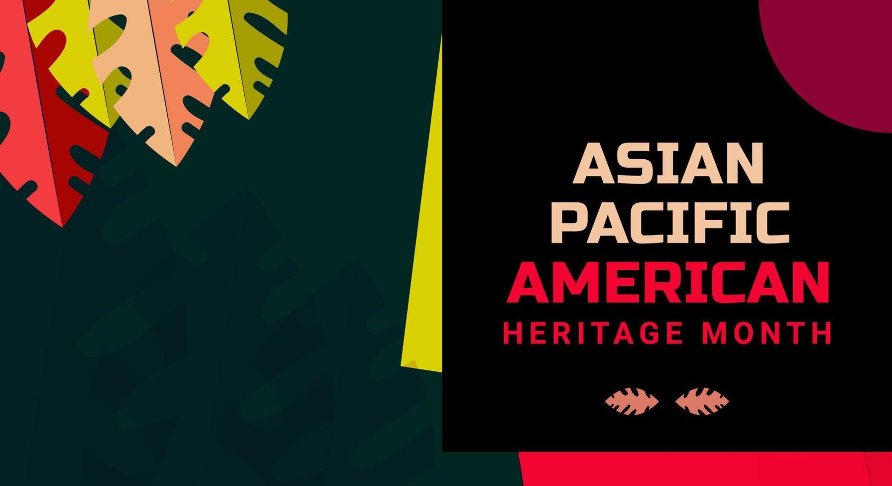 Asian American and Pacific Islander Heritage Month. Vector banner for ads, social media, card, poster, background.