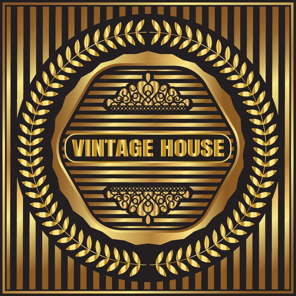 Gold Label vintage style is used for food and beverage vector