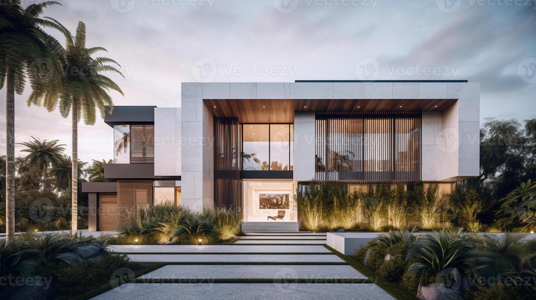 3d modern luxury real estate house for sale and rent , luxury property concept, artwork photo