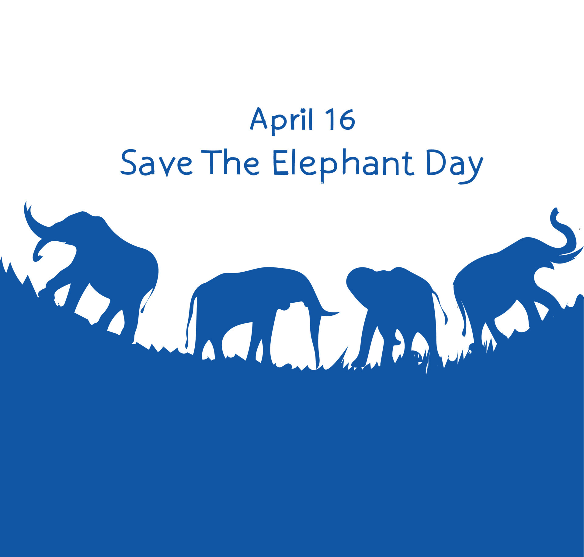 Save The Elephant Day 22903536 Vector Art at Vecteezy