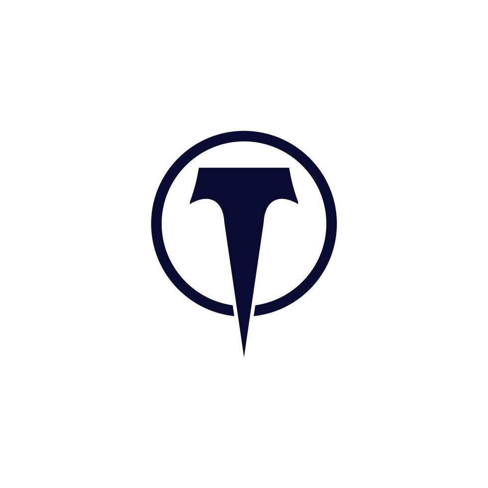t logo design easy catchy t symbol vector