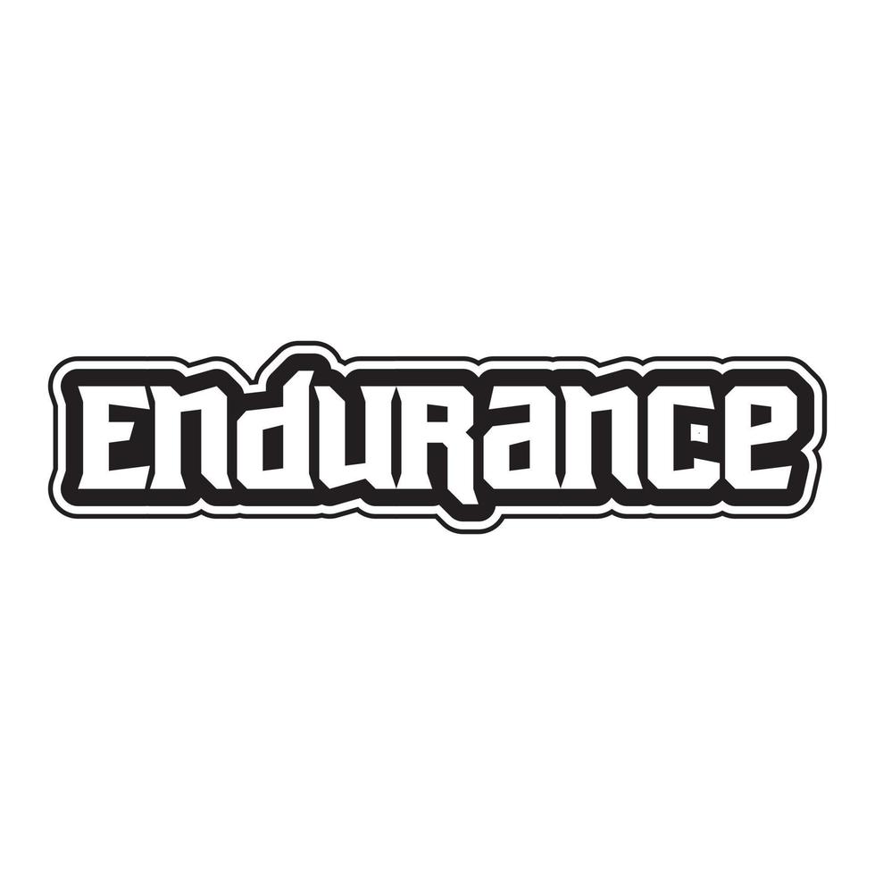 Endurance motivational and inspirational lettering text typography t shirt design on white background vector