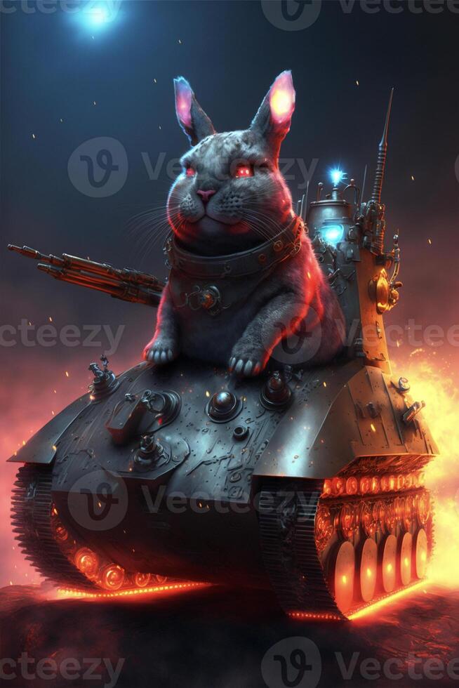 cat that is sitting on top of a tank. . photo