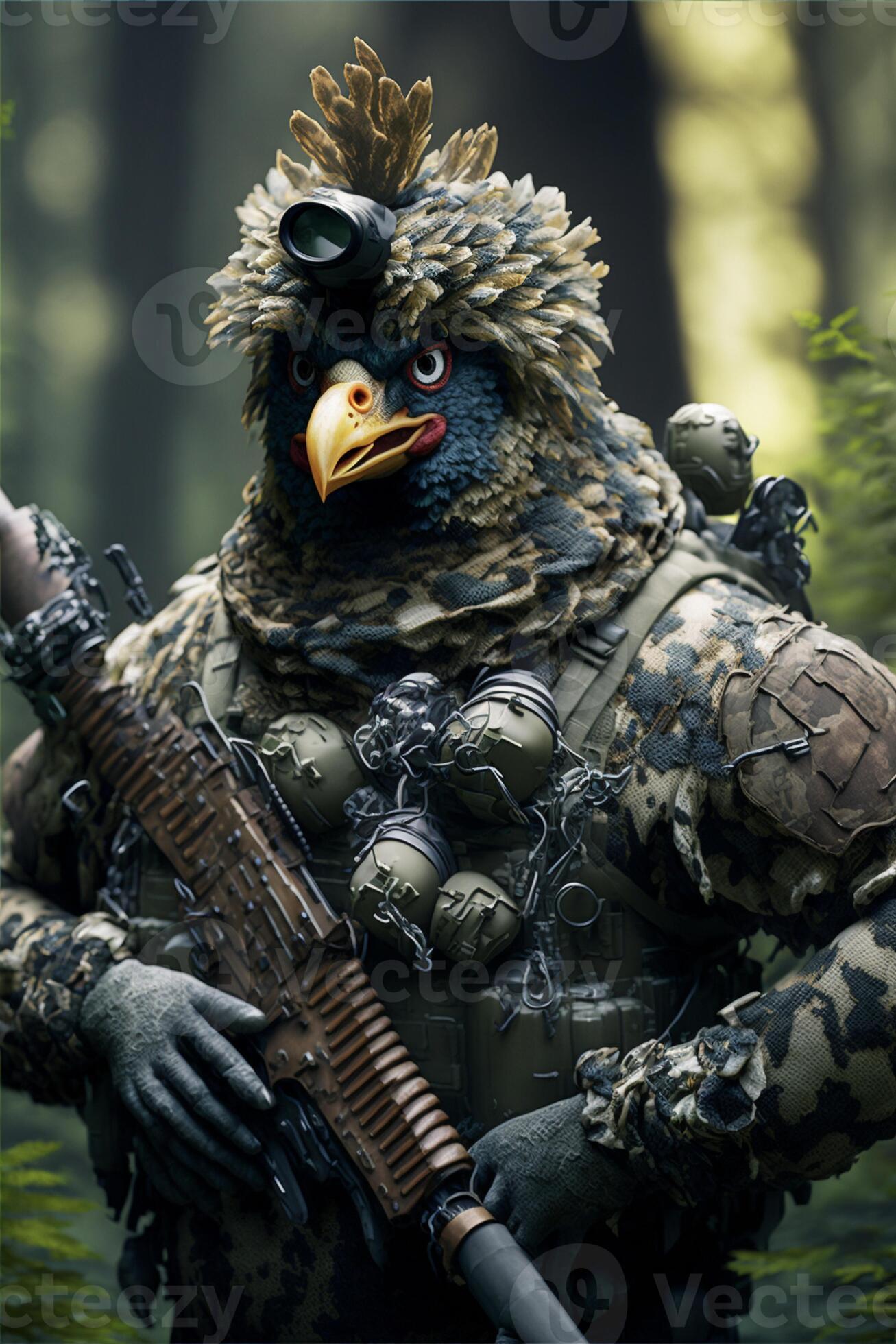 close up of a bird with a gun 22905460 Stock Photo at Vecteezy
